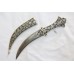 Dagger Knife Pure Silver Bidaree Hand Forged Steel Blade Engraved Khudai C682